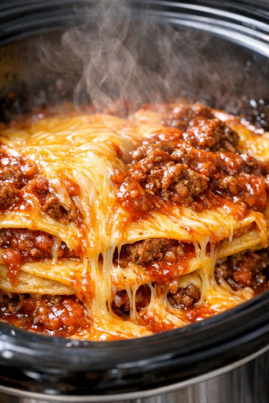 Mexican Night: Just 5 ingredients. Layering the tortillas like a lasagna makes this so much easier than rolling enchiladas.
